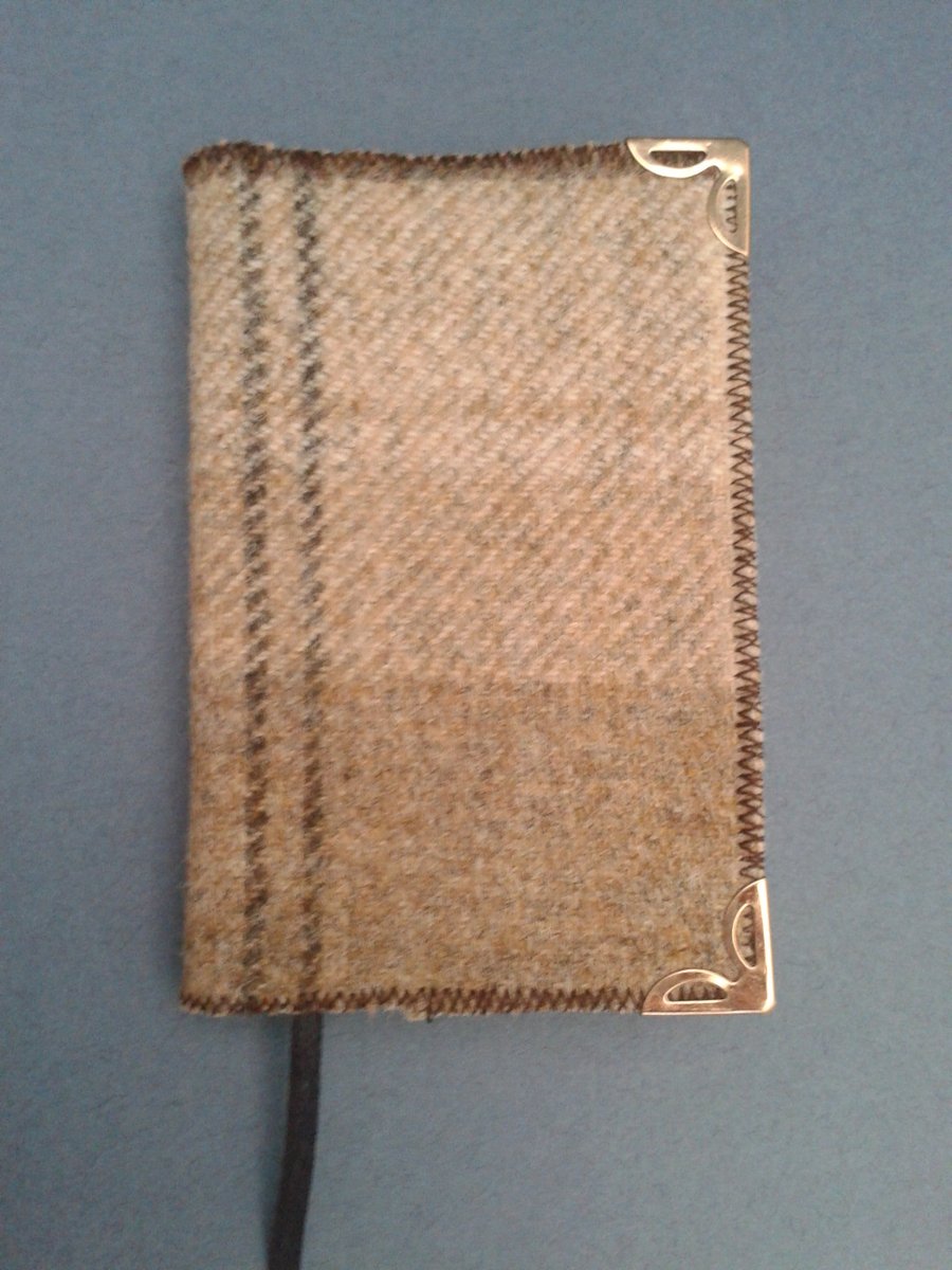 Shetland tweed covered 2015 Diary -beige check