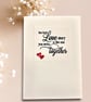 Wedding, engagement, anniversary card, the best love story quote, embossed card - Image 4