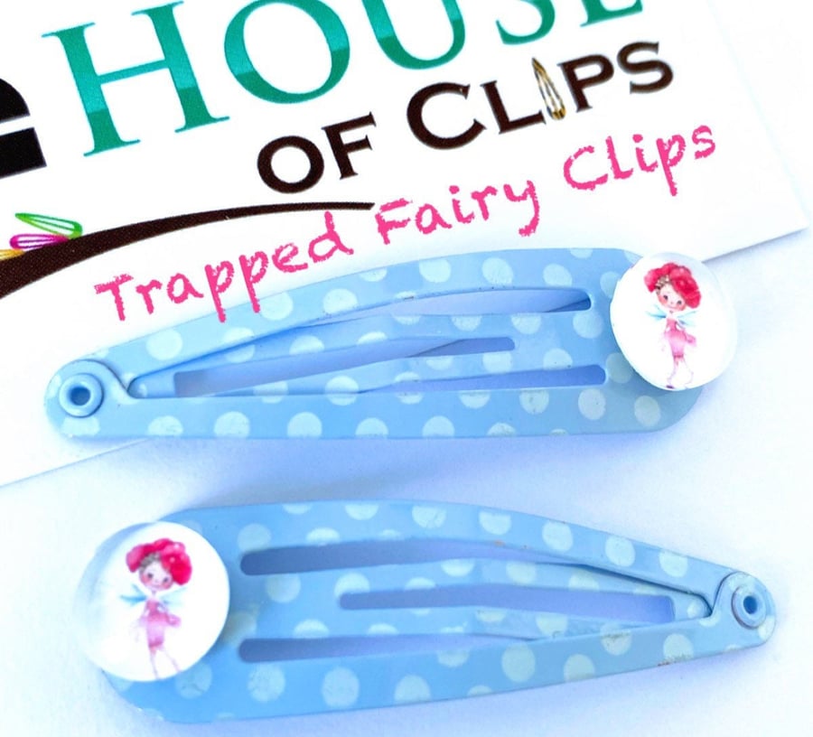 Trapped Fairy Hair Clips x2 - Fairy Hair Clips - Flower Fairy Clips - Flower Fai