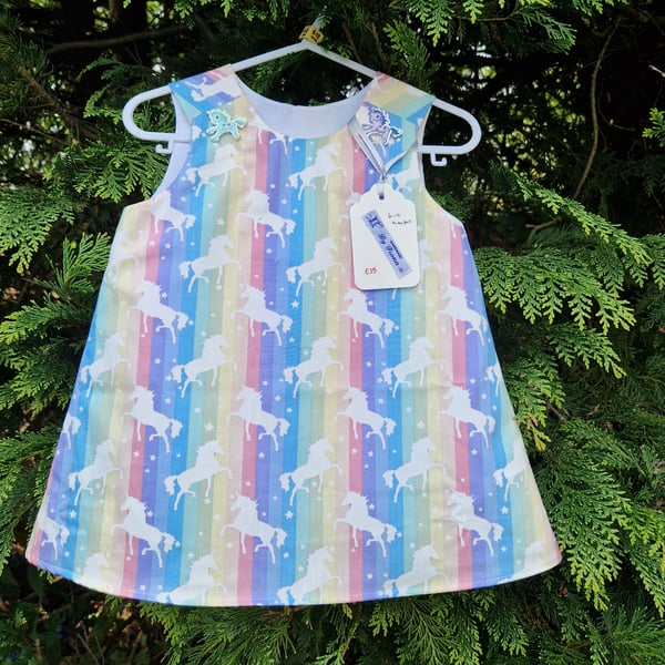 Age: 6-12m. Unicorn Rainbow dress. 