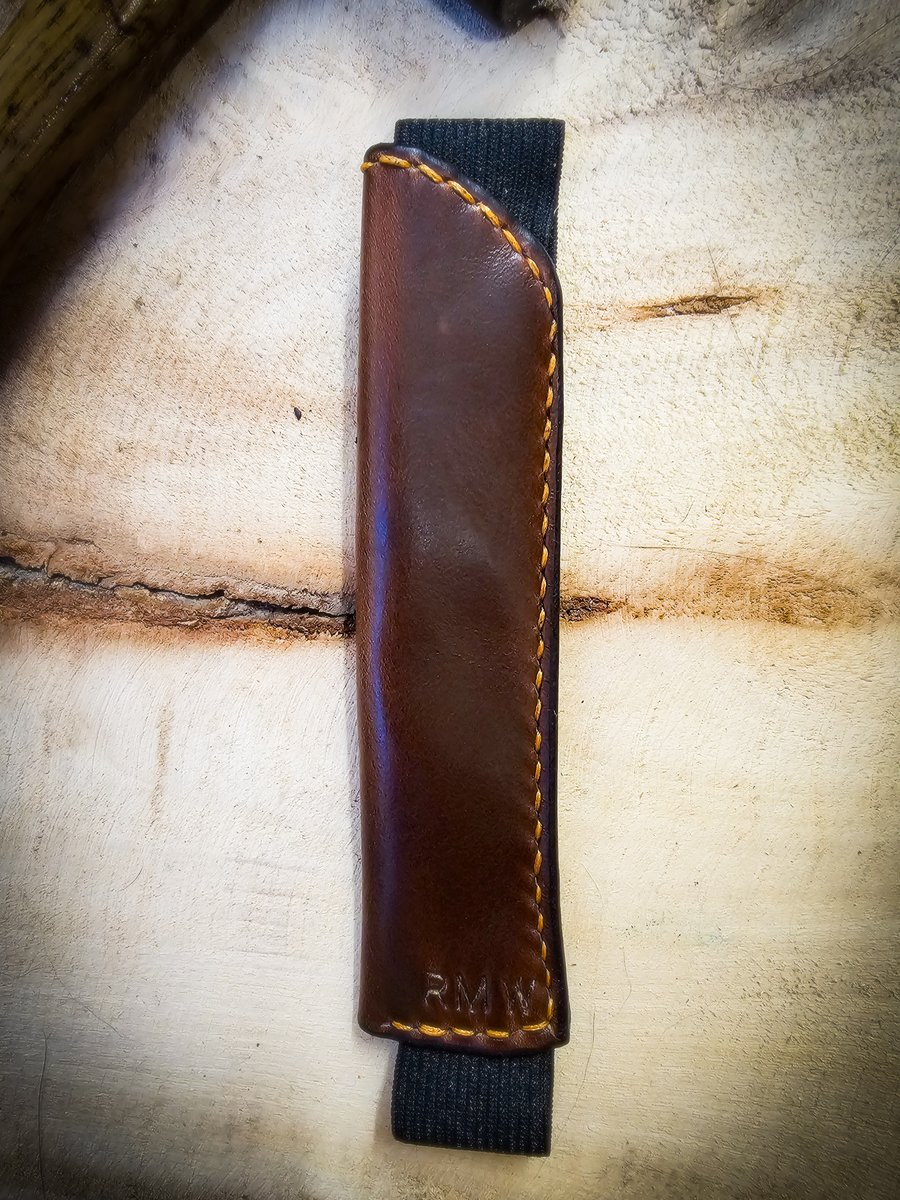 Leather Pen Holder for journals, free personalisation! 