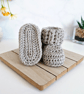 Crochet Baby Booties with V-Stitch Cuff – Handmade Newborn Gift  - Image 4