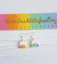 Clouds with rainbow rain drops drop earrings  - Image 5
