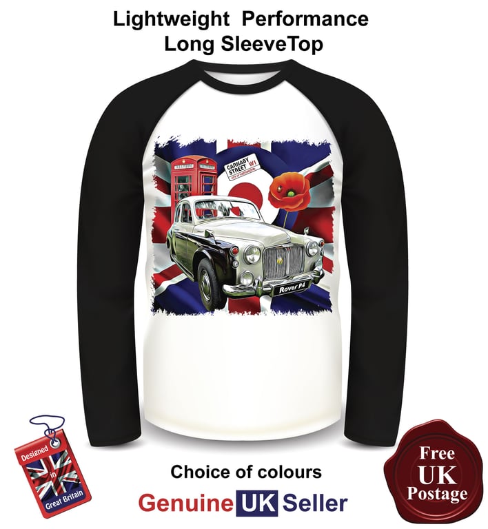 Rover P4 Mens Long Sleeve Top, Rover P4 Long Sleeve T Shirt, 
