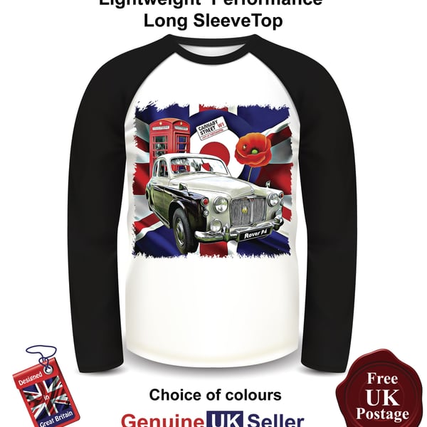 Rover P4 Mens Long Sleeve Top, Rover P4 Long Sleeve T Shirt, 