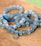 Simple Silver Earrings with Aquamarine Beads - Image 7