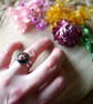 Silver Pink and Yellow Blossom Adjustable Hypoallergenic Ring - Image 4