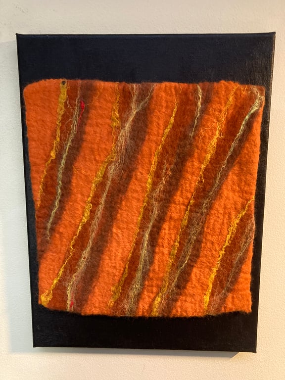 Tree bark textile panel.