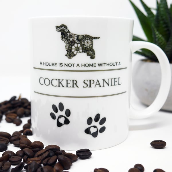Cocker Spaniel, Bone China Mug, Cocker Spaniel Gift, Gundog, Dog Lover, Dog Gift