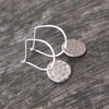 Earrings, Silver Earrings, Silver Disc Earrings