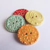 Set of four large  ceramic buttons
