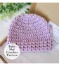 Crochet Baby Hat Pattern PDF Puff V Stitch Newborn to 6 Months - Image 1