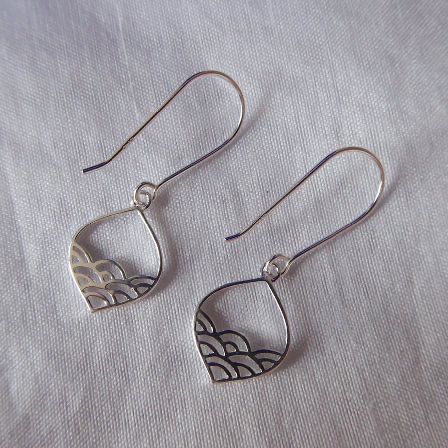 Sterling Silver Sea Waves Earrings
