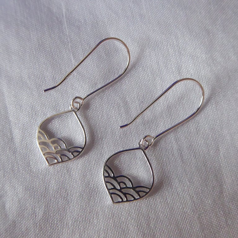 Sterling Silver Sea Waves Earrings
