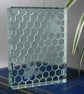 Bees and Honeycomb Etched Glass Block - Image 4