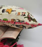 Crazy cats 16" cushion cover with pink bobble trim, free uk delivery.    - Image 8