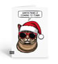 Funny Christmas Card For Him Or Her - Cat Pun
