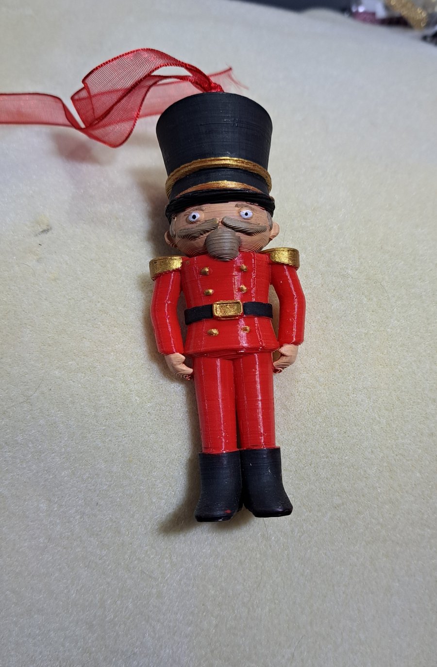 Nutcracker soldier 3d printed Christmas tree decoration