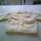 20 inch Pale Lemon V Neck Cardigan