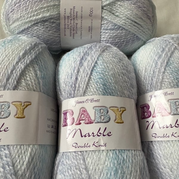 4 x 100 grams Marble DK Yarn 