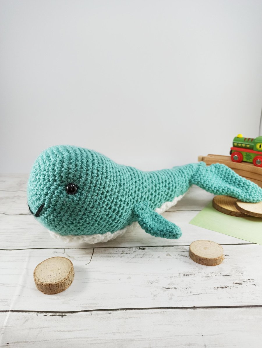 Crochet Whale Plush Toy: Handmade Cuddly Sea Creature