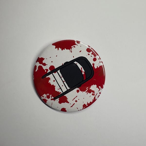 Steel chair button Badge, Pro Wrestling Themed AEW WWE NXT pin badge (58mm2.25in