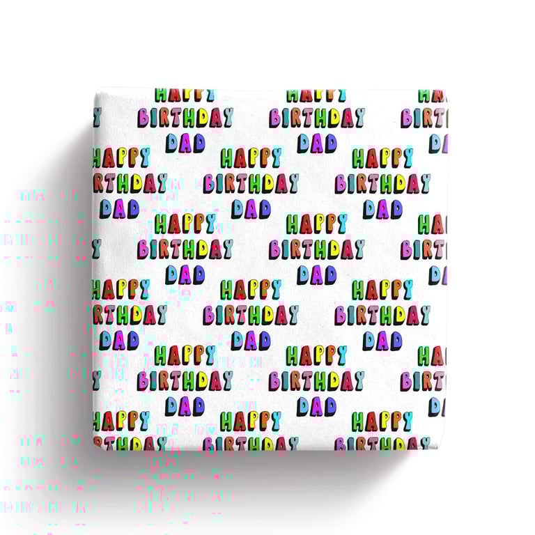 Happy Birthday Dad wrapping paper