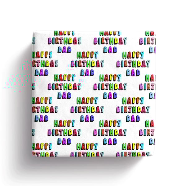 Happy Birthday Dad wrapping paper