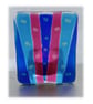 Candle Holder Fused Glass Tea-light  Blue Flare 003 Dichroic - Image 4
