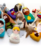 Make Your Own felt Nativity Garland Kit. Sewing pattern. DIY Craft