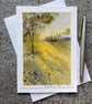 Golden Hour. Blank Handpainted Card. Keepsake Art. 260225