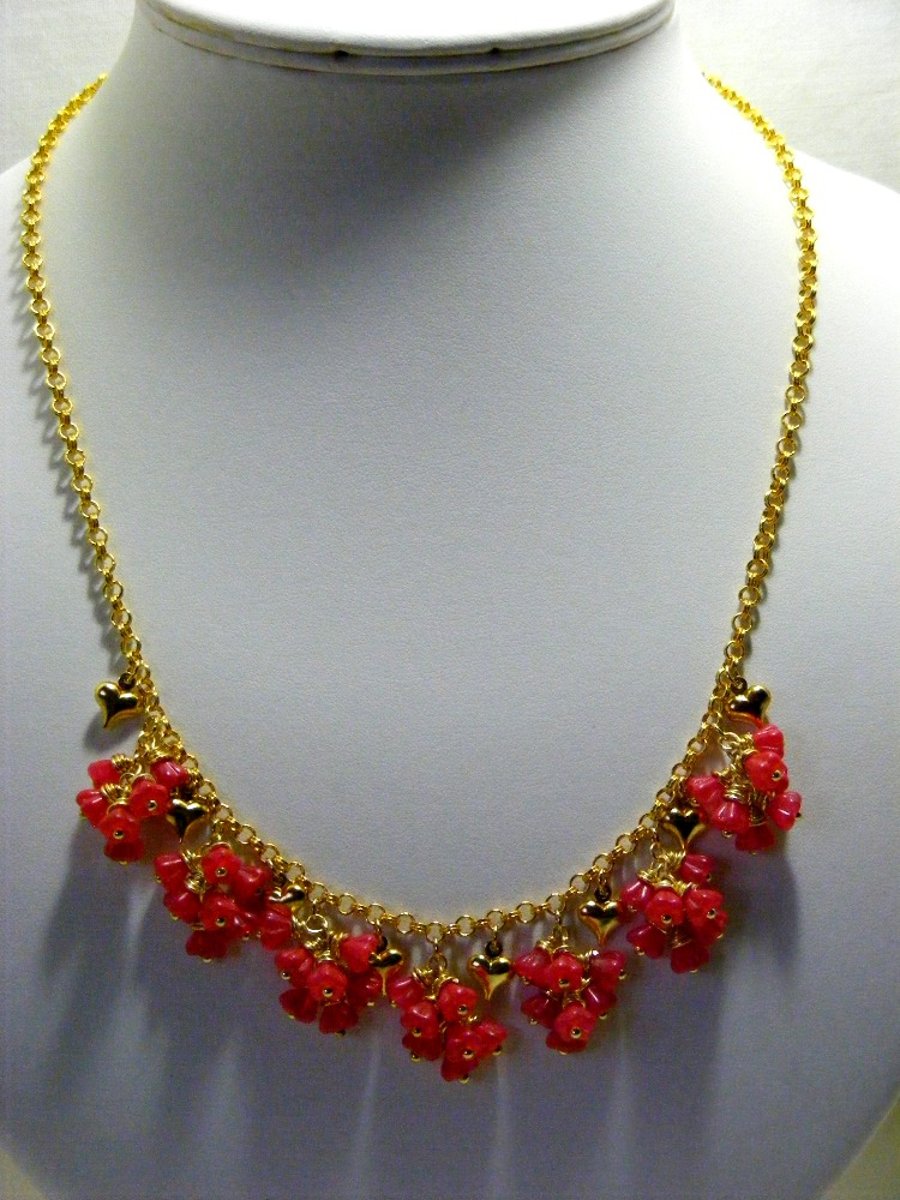 Flowers and Hearts Necklace