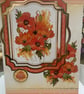 Glorious orange poppy bouquet Birthday card - Image 1