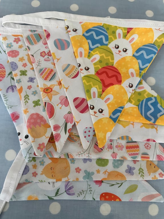 Easter Cotton Fabric Bunting, 