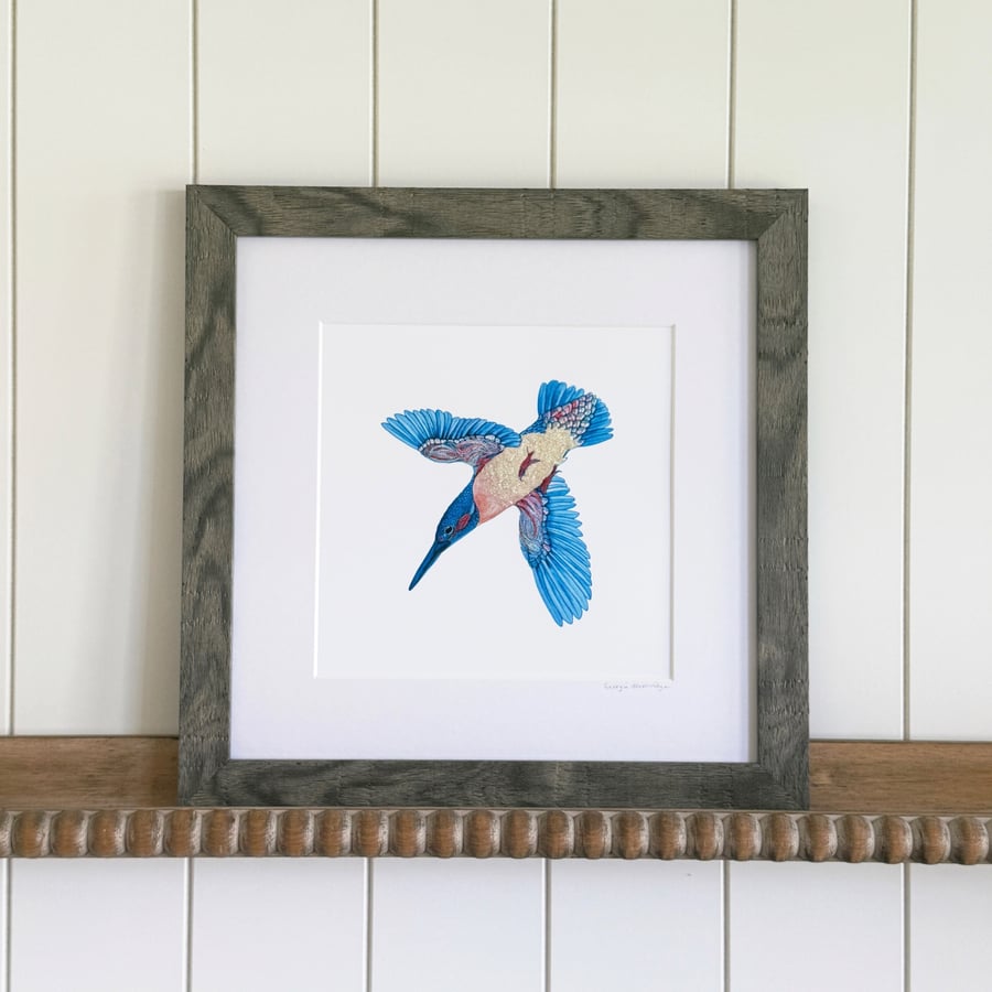 'Golden King' Framed Print 12" x 12"