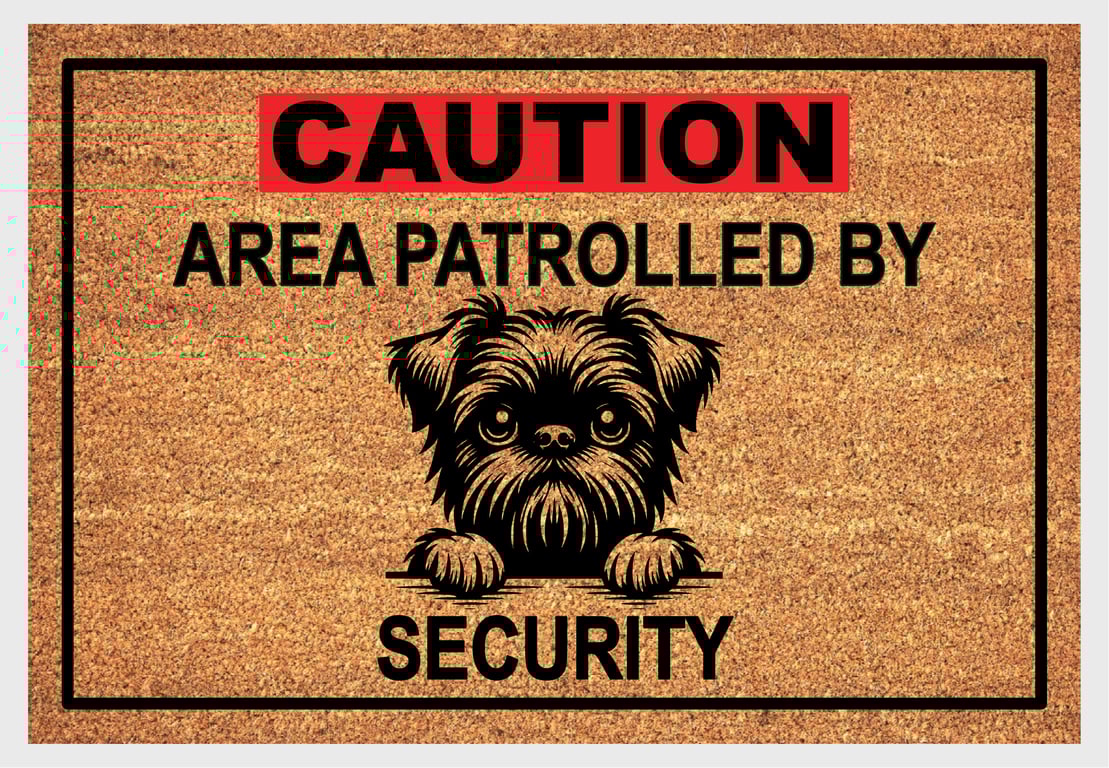 Brussels Griffon Security Door Mat - Brussels Griffon Welcome Mat - 3 Sizes