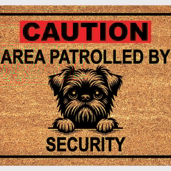 Brussels Griffon Security Door Mat - Brussels Griffon Welcome Mat - 3 Sizes