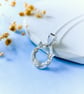 Butterfly Necklace - Recycled Silver Pendant with Flowers and Butterflies - Image 1