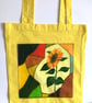 Joyous Tote bag. Fabulous coloured tote printed with Sunflower design - Image 2