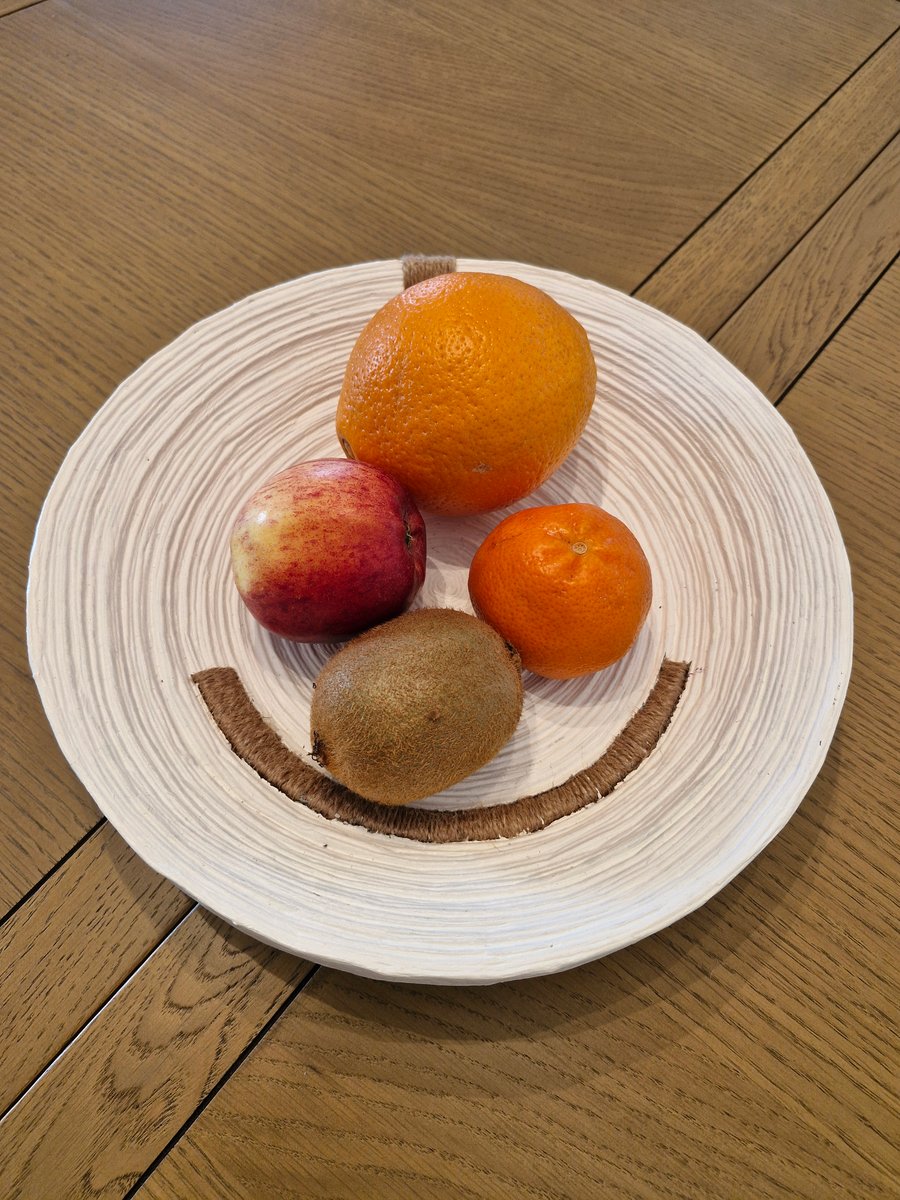 Painted Coiled Paper Bowl