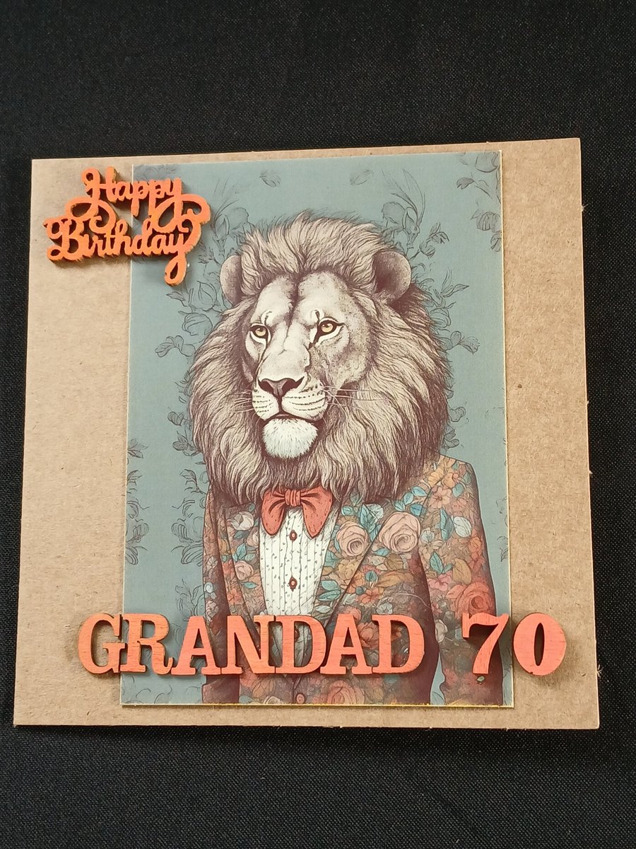 Grandad, 70 birthday card 