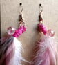 "Valentine" - Unique feather hook earrings (pair) - Image 3