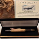 Spitfire Jablo Propeller Wood Ballpoint Pen, Own a Piece of History, Handmade 