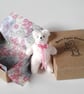 Tiny ted in a box, letterbox gift 'random act of tiny furry kindness'