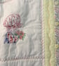 Multi-coloured Designs of Girl in Big Bonnet. Quilt for Older Child. Travel Cot. - Image 7
