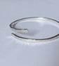 Narrow Hammered Bangle, Sterling Silver - Image 5