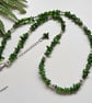 Designer Russian Diopside Nugget Necklace Silver Plate - Image 6