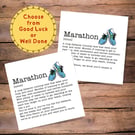 Marathon Definition Personalised Card - good luck, well done