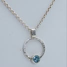 Sterling Silver and Sky Blue Topaz Pendant