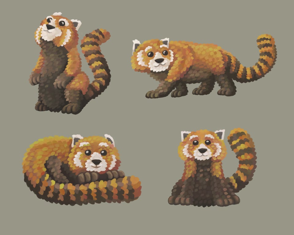 Red Panda's A4 Art Print